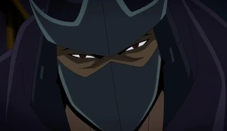 Shredder postać z filmu animowanego Batman kontra Wojownicze Żółwie Ninja.