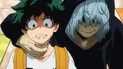 Shigaraki zmusza Izuku do rozmowy.