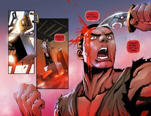Forrest Fox invoking the Blood Code.