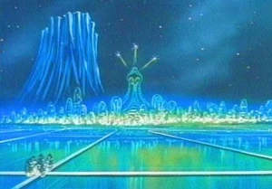 The seemingly glorious city-like kingdom of the Negamoon.