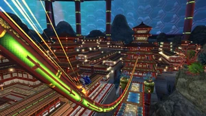 The Aquarium Park area as seen in the Wii version of Sonic Colors.