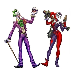 The Joker and Harley Quinn.