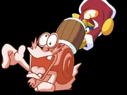 King Dedede hitting Escargoon