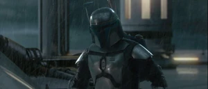 Jango Fett facing Obi-Wan.