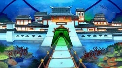 An artwork of the Aquarium Park tourist attraction.