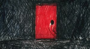 A drawing of the Red Door.