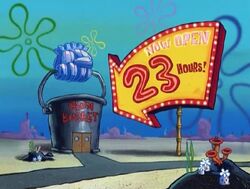 The Chum Bucket restaurant.