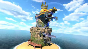 The Blast-O-Matic on Crocodile Isle in Super Smash Bros. Ultimate.