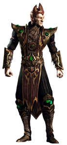 Lord Shinnok in his alternate Wrathful costume complete with the Amulet of Shinnok.