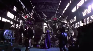 The Ectomorphicon Titans, fueled by the Ooze substance and reactivated by their creator Ivan Ooze.