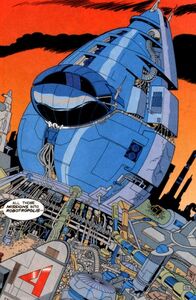 Dr. Robotnik's Headquarters as seen in the Sonic the Hedgehog comic book series.