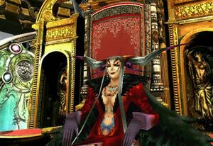 Ultimecia sits on her throne.