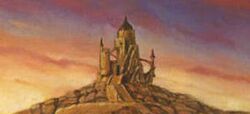 The Castle at the center of the Goblin City as seen in Labyrinth: The Computer Game.