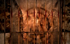 A symbolic imprint of the Seal of Metatron in the elevator.