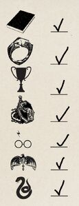 Lord Voldemort's seven Horcruxes.