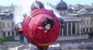 Scarlett Overkill confronts Giant Kelvin.