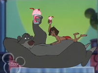 Baloo and Mowgli at the House of Mouse.