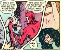 Rulah arrives in the lair with Lona and asks Peters what he wants to do with her body.