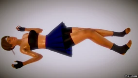 Rana made by Tomboy-Tsukachan on DeviantArt and Undertow using Honey Select on her defeated pose
