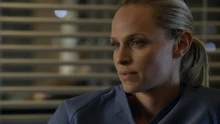 The beautiful but dangerous Alda during her interrogation