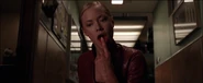 Analysing blood with her tongue