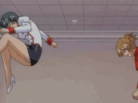 A White Delmo kicks Aika