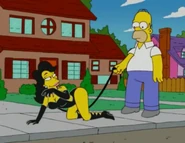 ...and while Homer was walking Santa's Little Helper...