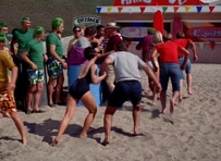 trouble on the beach