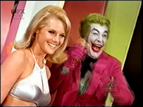 Undine laughs over Skip being gassed (Sivi Aberg with Cesar Romero)