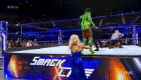 WWE Lana SD 06-06-17 01G.gif (8.99 MB) Smackdown 6th June 2017: The evil Lana returns and attacks Naomi, causing her to lose the match