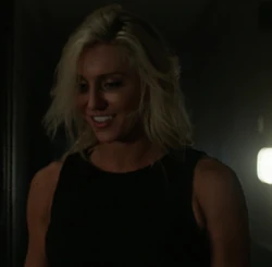 Heather's evil smirk while looking down at her victims