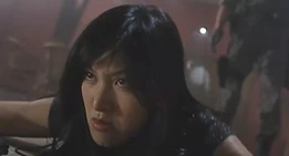 She mostly uses kicks. He's a grappler