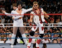 Sensational Sherri and Shawn Michaels at Wrestlemania 8