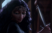 Mother Gothel after stabbing Eugene