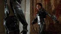 But Jessica is a "Superior Woman" "who never loses" so she prepares herself... for a big kick in the balls!