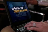 A female client places her bet