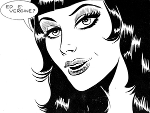 Lady Winifred, excited over the prospect of her next victim.