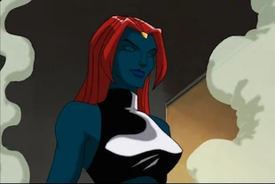 Savoring the moment and her enlarged chest.