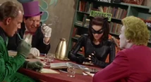 The four supervillains discuss strategy