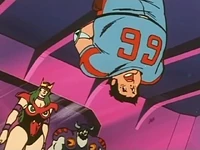 UFOWarriorDaiApolonJoket14.jpg (78 KB) Goro is hung upside down to be tortured by the evil Joket...