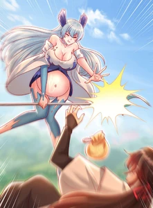 Hot water inflates Water Demon. "Get away!"