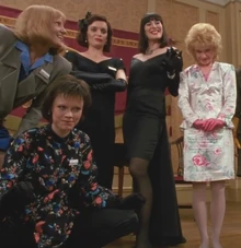 The  with the Woman in Black and three English witches