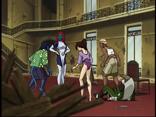 Mystique attempting to impose herself as a leader of the 'inferior group'