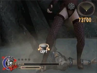 Killing the hero by stomping on his head with her boots