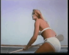 Lacy foils Caroline's assault and butt kicks the blonde gif