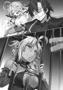 Light novel 5: After the big battle, Six and his companions imprison Heine and mock and tease her.
