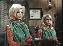 Alna and Pan, galactic gungirls (Arlene Charles and Cindy Taylor)