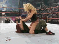 RAW 23rd October 2000: Choking Lita with her own top during their match