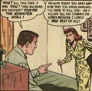 Alice threatening Dickson with a knife