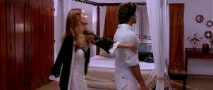 She then makes up a sob story complete with crocodile tears and asks for his help. He pulls away.